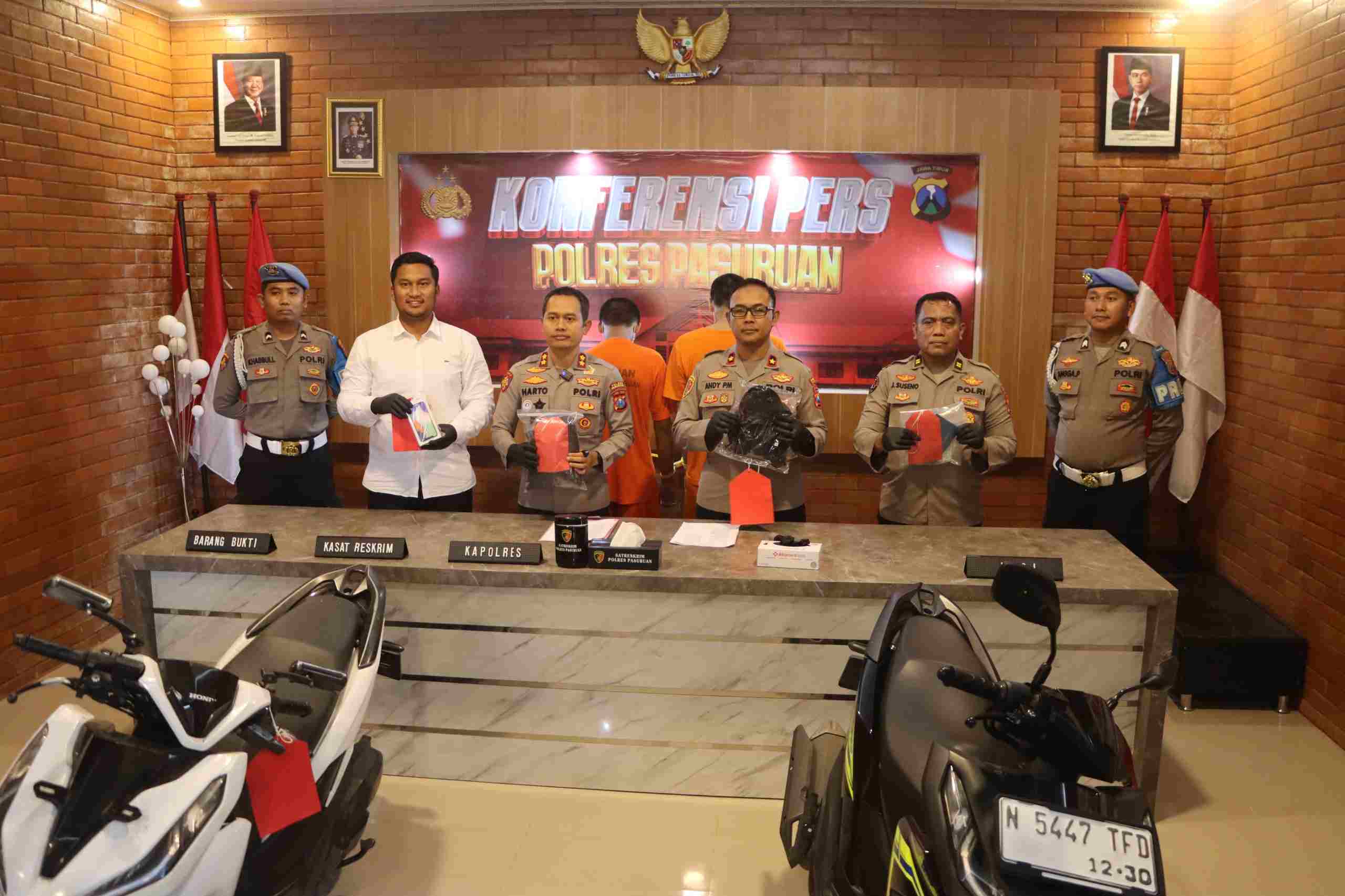 Ungkap 3 Kejahatan Jalanan, Polres Pasuruan Tangkap Pelaku Begal dan Curanmor